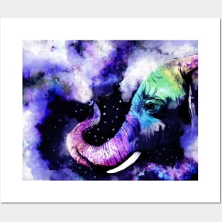 Galaxy Elephant Posters and Art